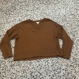 Time and Tru Tan V-Neck Sweater